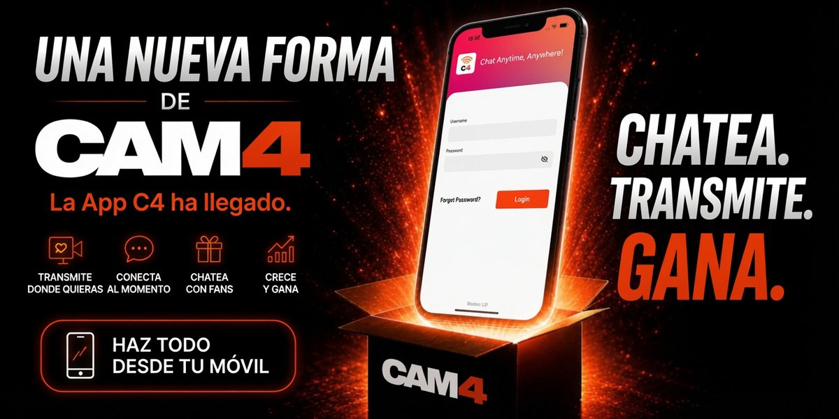 Cam4_ES's tweet photo. NOVEDAD 🚨
La App C4 ya está disponible para iPhone y Android en la App Store! 📲

Podrás:
▶️Transmitir desde tu móvil
▶️Chatear con modelos y usuarios
▶️Enviar regalos y propinas
▶️Enviar y recibir contenido exclusivo

Descárgala y empieza a usarla YA
https://t.co/23LF7e479c