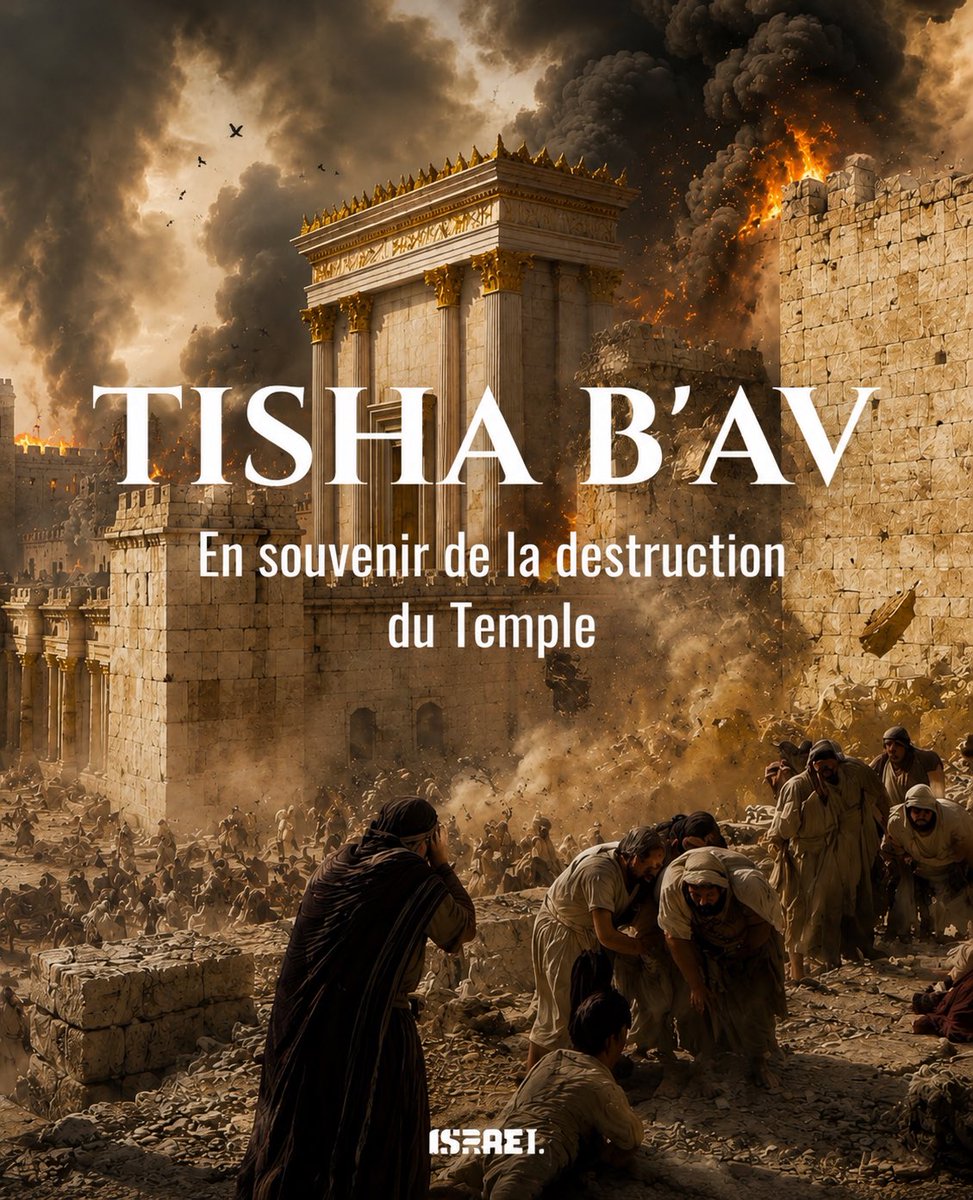 IsraelenFR's tweet photo. En ce jour de Tisha BeAv, nous commémorons l’un des chapitres les plus tragiques de l’histoire d’Israël : la destruction des Premier et Second Temples de Jérusalem et l’exil du peuple juif de sa terre ancestrale.

Pendant des siècles, nous avons pleuré Jérusalem, prié pour y revenir et gardé la Terre d’Israël au cœur de notre identité, où que nous vivions.

Nos racines sont ici. Notre histoire se poursuit ici. Le peuple d’Israël demeurera à jamais sur la Terre d’Israël.