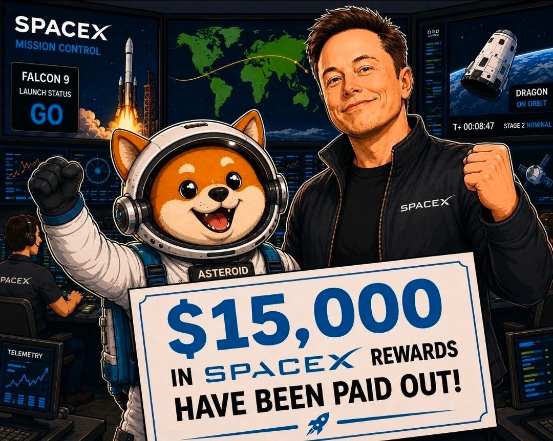 AsteroidRH's tweet photo. $15,000 in $SPCX Rewards have been paid out! 💚 https://t.co/BWrFSDGq2g