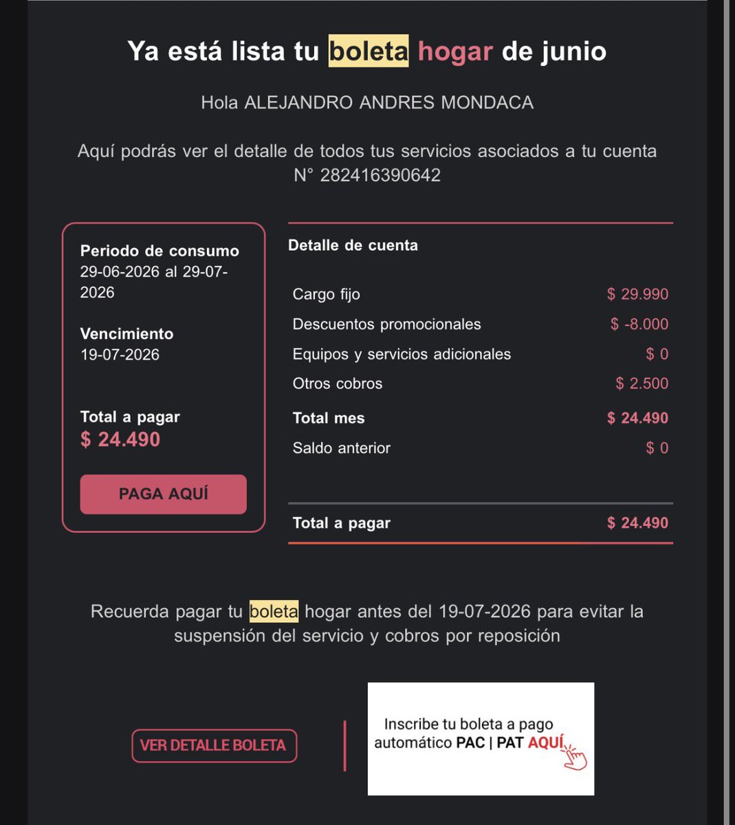 mondacaCore's tweet photo. @clarochile_cl @VTRsoporte @VTRChile Me contactaron y me dejan sin solución, por qué se puede contratar telefónicamente y tener que renunciar presencialmente? 
Contraté una cosa y me cobran otra https://t.co/Qvf4tyzbtI