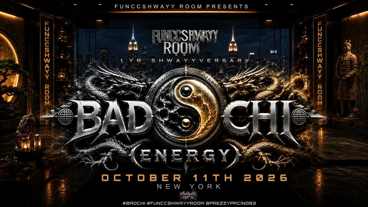 PrezzyPacino83's tweet photo. Shwayy Alert ๐จ
@GavSinatra Vs @bosevich4 Will be Dropping Next!
@dcbanga_demon Vs @4EVACASHUNGRY Dropping Afterwards!
Then The Promo Run Turns Up A Notch!
ShwayyVersary Taking Over
See Yaโll In October ๐ฃ๏ธ
#BadChi #Shwayyversary
#funccshwayyroom #sgh #DaPanel https://t.co/lIMle3AKha