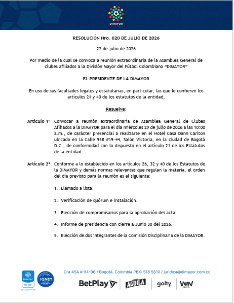 PinoCalad's tweet photo. La Dimayor se ve obligada a llamar a asamblea extraordinaria ante las movidas de Jesurún y la rebelión de los grandes... En serio, los espero a las 7 en #HistoriasSecretas (compren palomitas) https://t.co/ckl3REJ458