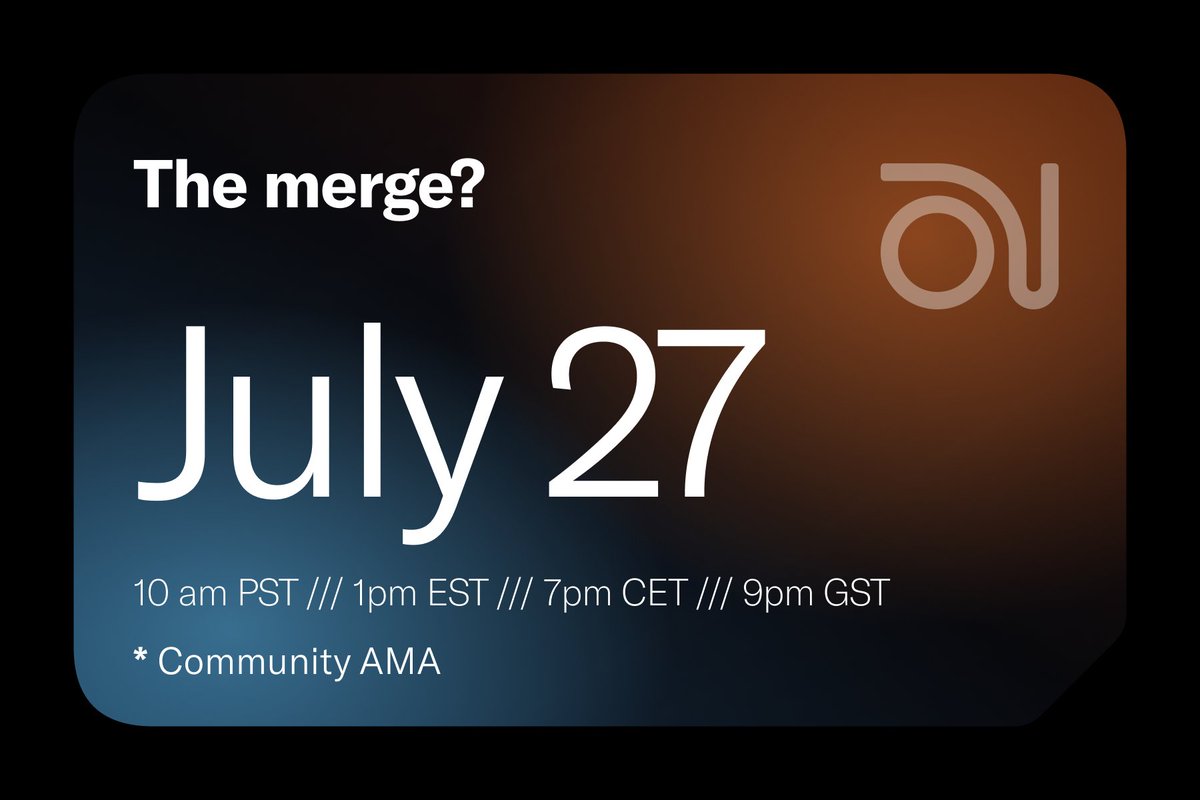 HeyAnonai's tweet photo. Mark Your Calendars /// Set Reminders

→ Mechanics of merging @wagmicom and @HeyAnonai

→ What you can expect as a token holder.

→ Why this is a monumental proposal for protocol revenue, growth, and trajectory.

https://t.co/cP2wPjWUjj