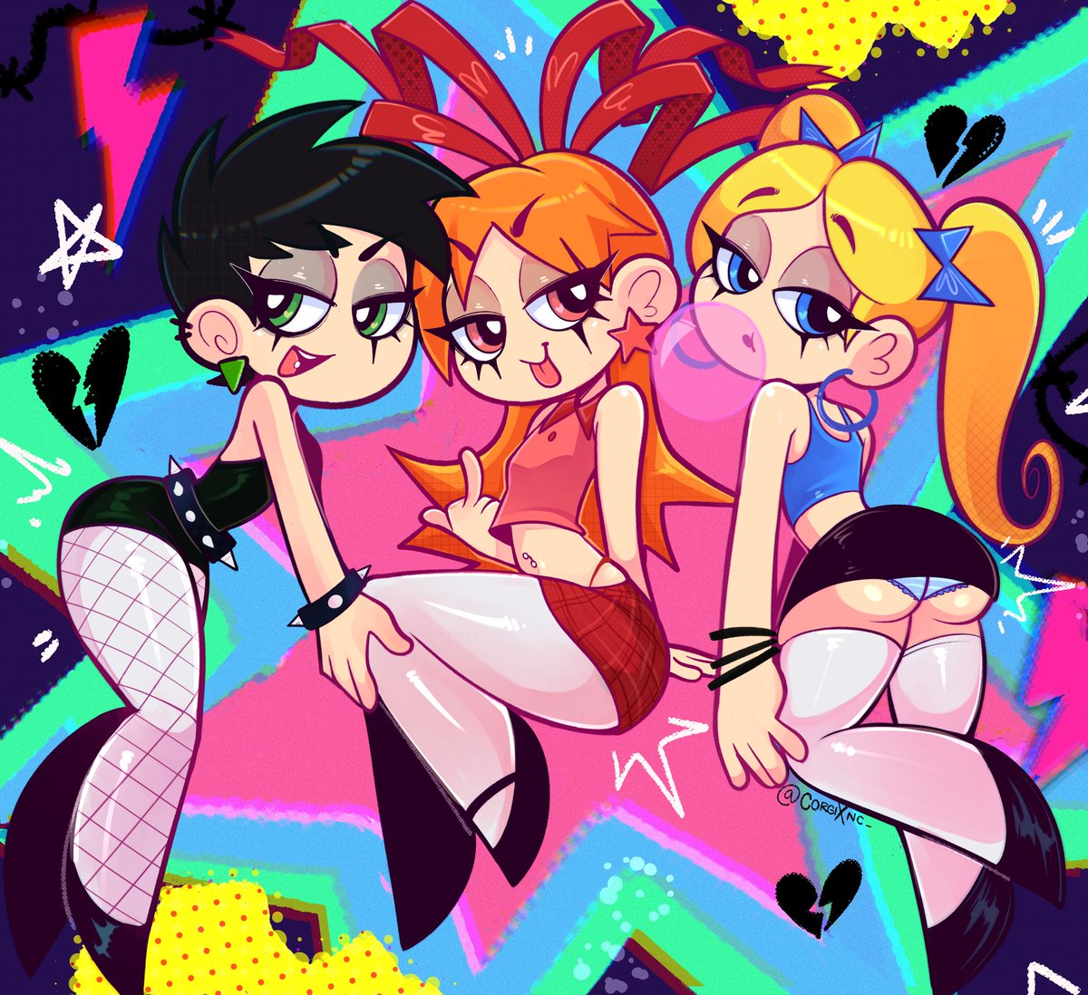 CorgixncSFW's tweet photo. The PowerPunkGirls 

#ppg  #fanart https://t.co/b59crCLVyB