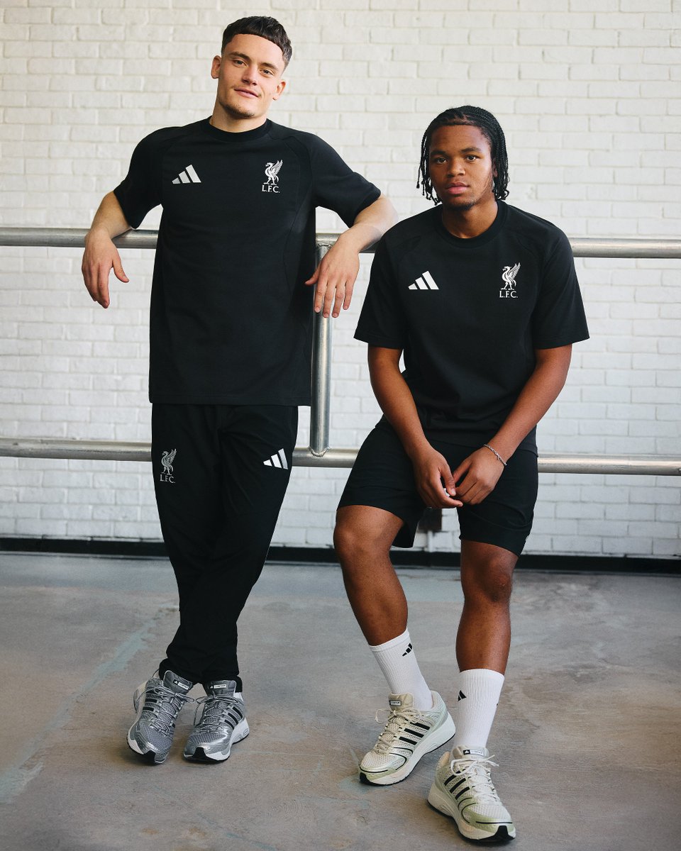 LFC's tweet photo. Out now - the Liverpool FC x adidas Tiro Travel collection 👌
