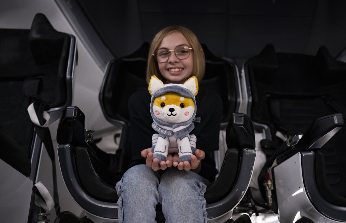 rebeccaperrotto's tweet photo. Liv's Birthday Month - Day 22 

In August of 2023, Liv was finally granted her Make-A-Wish.  

When she sat down with her wish granter, Liv shared that her biggest dream trip had already come true with Inspiration4, so she wanted to donate her Make-A-Wish. Her real top wish was to team up with an HGTV designer to remodel a kids’ playroom at St. Jude. But as anyone familiar with Make-A-Wish knows, the foundation ultimately decides how the wish unfolds.

What Liv received was a meet-and-greet with a couple of HGTV stars in Los Angeles. She was disappointed, it wasn’t what she had hoped for, but she agreed to go through with it. We were required to sign an NDA, so we are not allowed to share any photos or details of that wish. 

The moment we learned we’d be in LA, I reached out to a friend at SpaceX to see if we could squeeze in a tour for Liv. By the time our plane landed, the date and time were already confirmed.  

The second we pulled up to SpaceX, Liv’s whole face lit up. I can still picture her excitement like it was yesterday.  During the tour, we sat inside the crew training capsule. While Liv was sitting in it, they surprised her with Asteroid—her own creation. It was the first time she’d ever seen one of the samples in person. She opened the pouch and tears streamed down her face. I cried right along with her. In that moment, something she had dreamed up had come to life.  

We will forever be grateful to every single person at SpaceX who made Liv feel like an absolute VIP that day and every tour after that. She even has her own VIP badge. 

I can only imagine the joy she would feel knowing that Asteroid is now the official mascot.  She would be so proud. ❤️ @SpaceX