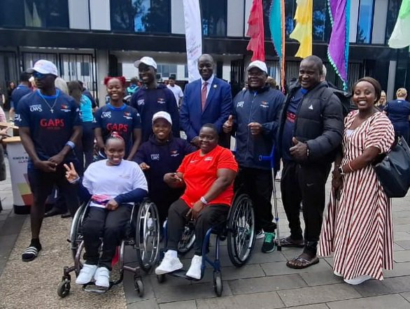 kenyapara's tweet photo. Para Team Kenya had the honour of meeting Kenya's ambassador to UnitedKingdom, Ambassador Maurice Makoloo (in a suit). He took his time to welcome Team Kenya delegation to the Scottish city and wished them luck ahead of the Commonwealth Games starting tomorrow. https://t.co/I3lfImwX6l