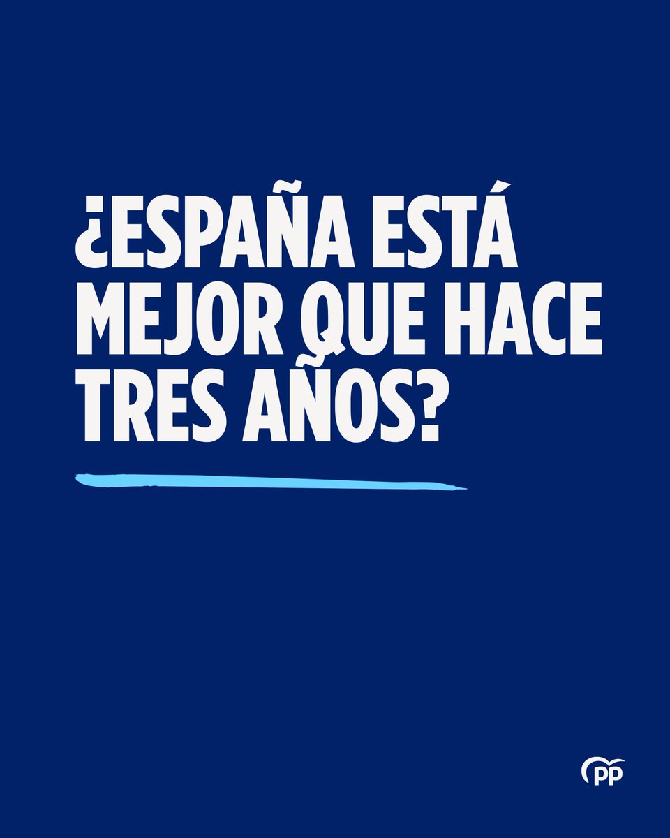 dtosalamancapp's tweet photo. Tres años después, España está peor:

Más impuestos, más inseguridad, una vivienda inalcanzable, peores servicios y menos oportunidades.

¡Es hora de pasar página!🔵🇪🇸 https://t.co/FjGFFprdo3