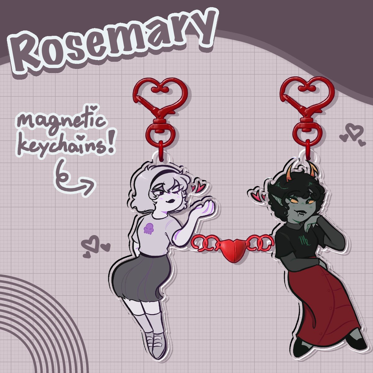 Strawberry_JD's tweet photo. MY ACGGOODS STORE IS OFFICIALLY OPEN!!! Homestuck magnet keychains are also available to purchase!!

More info in thread 🧵 #homestuck https://t.co/RSpKAc5HDC
