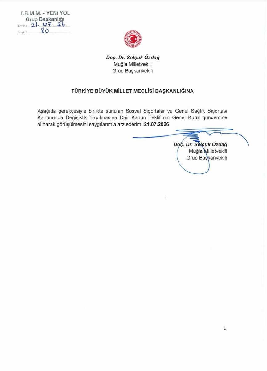 alpaslanyildiz_'s tweet photo. Staj ve çıraklık sigortası mağdurlarının yıllardır dile getirdiği haklı taleplerin karşılanması amacıyla hazırlanan Kanun Teklifimiz, TBMM Grup Başkanvekilimiz Doç. Dr. Sayın Selçuk Özdağ'ın imzasıyla Türkiye Büyük Millet Meclisi Başkanlığı'na sunulmuştur.
Hayırlı olsun.

Hak arayışlarının takipçisi olmaya, mağduriyetler giderilinceye kadar çalışmaya devam edeceğiz.
@GelecekPartiTR 
@Ahmet_Davutoglu 
@selcukozdag 
@CirakStajFED