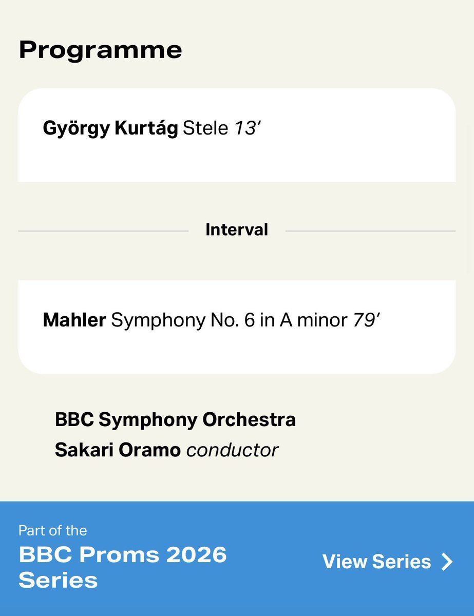carolinefrmus's tweet photo. My first time in the @RoyalAlbertHall this @bbcproms season: centenarian #Kurtág follows yesterday’s near-centenarian #Jolas on the programme https://t.co/ErvYMpykTv