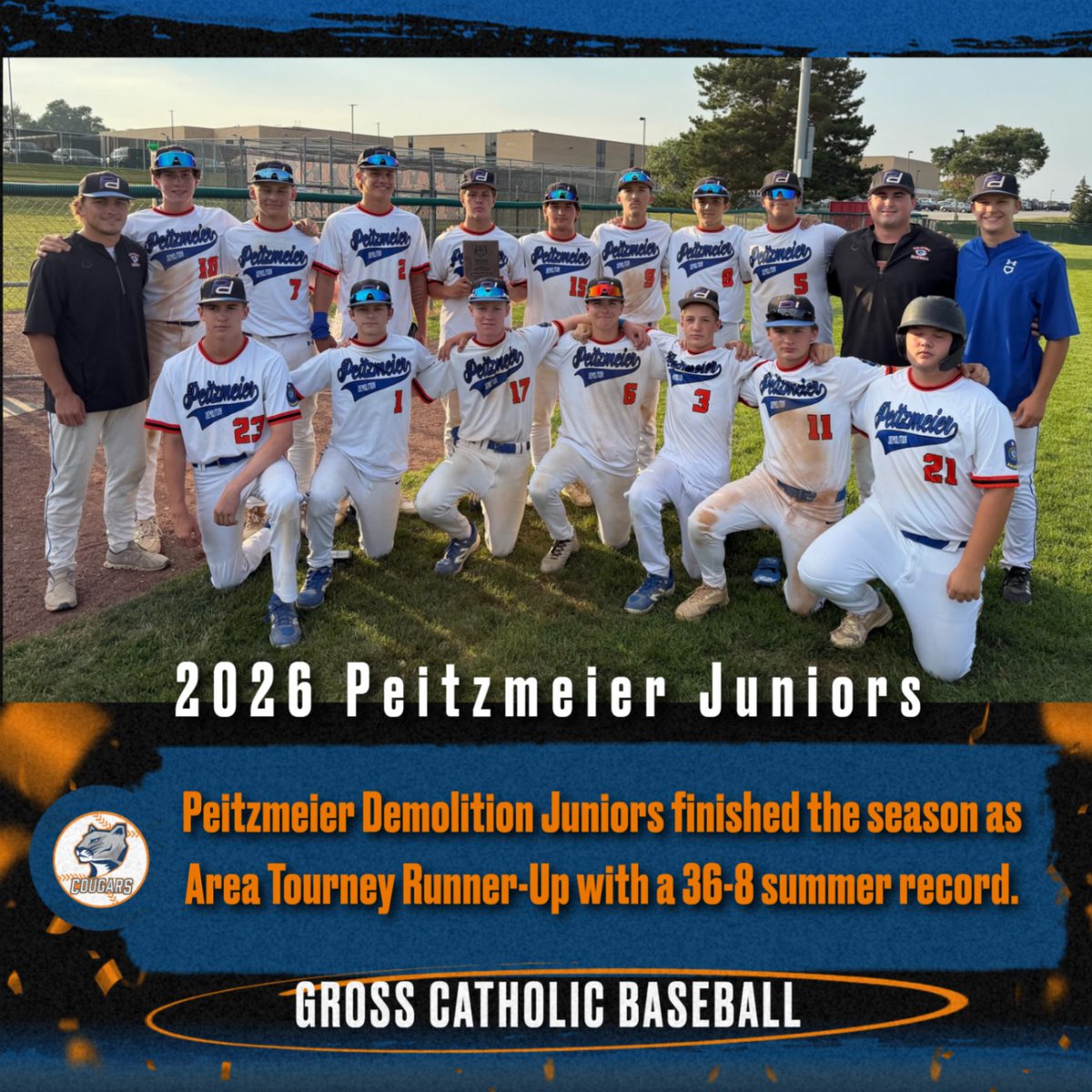 GrossHSBaseball's tweet photo. Outstanding summer from our Junior Legion team! #duxesto https://t.co/mdxODBDNay