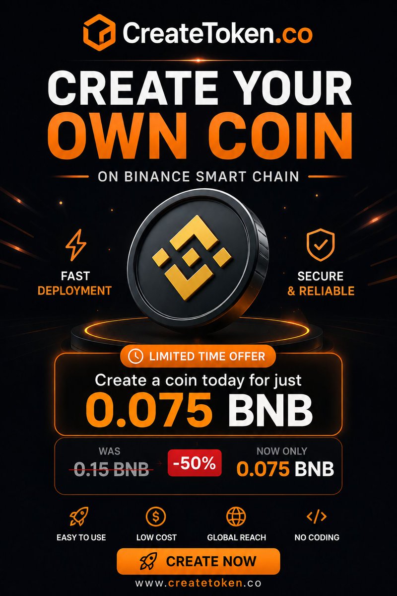 createtokenco's tweet photo. Create a coin today for just 0.075 BNB

🪙 BEP20

⚙️ https://t.co/Vm3y60YHL0

#CryptoMarket https://t.co/OMb5clcWKA