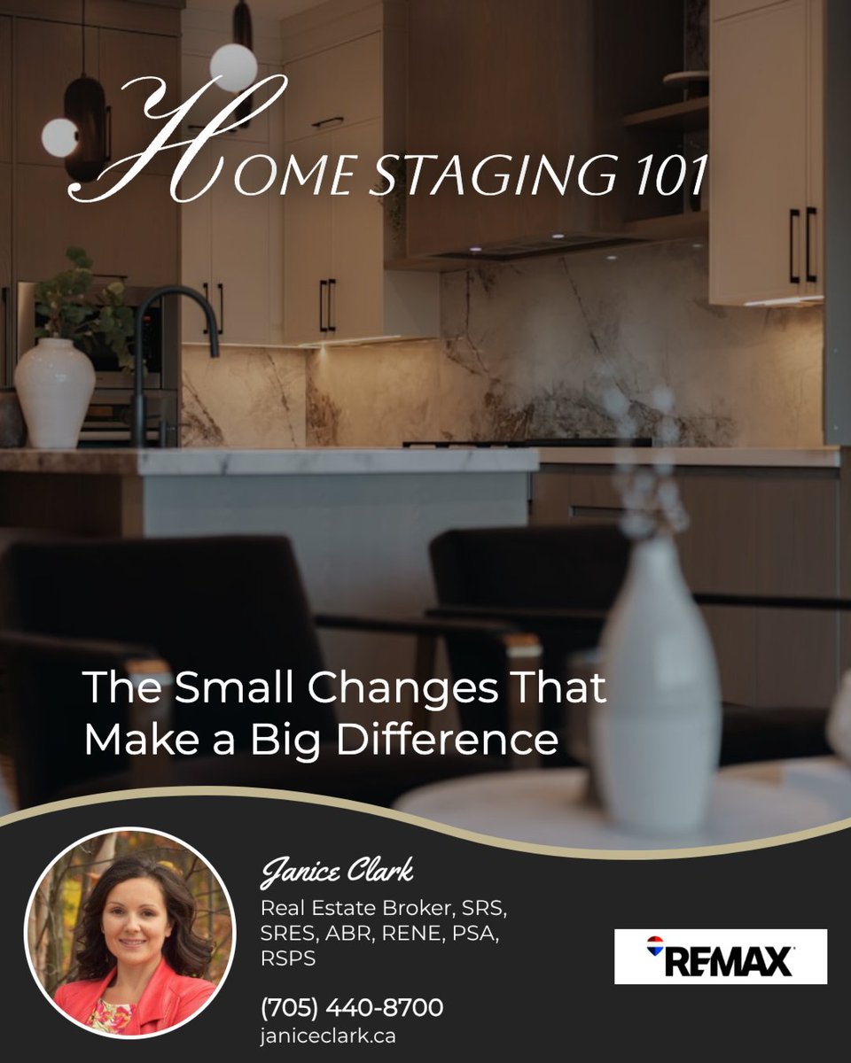 I_do_RealEstate's tweet photo. If you remember one thing today, make it this: don't skip staging. 🏡✨

Staging helps your home stand out, creates a stronger first impression, and can attract more buyer interest.

Pair it with professional photos, and you're giving your home its best chance to shine. 💬 https://t.co/x2N5EK68x3