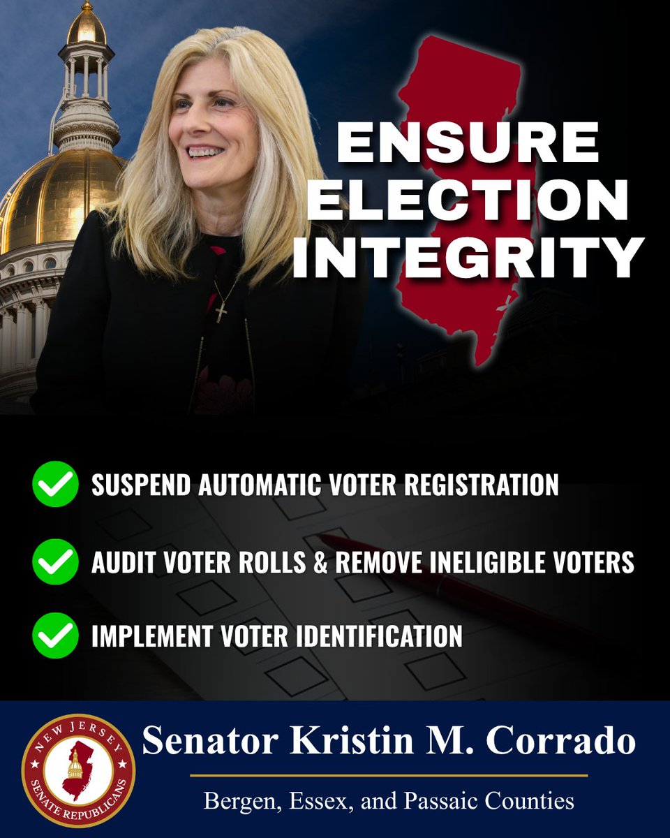sencorrado's tweet photo. An independent investigation into a “software glitch” will take time and cost taxpayers money. New Jersey deserves accountability now. We must take these common-sense steps to ensure the security of future elections and the following actions won’t cost us a dime. https://t.co/isjPxWrmTA