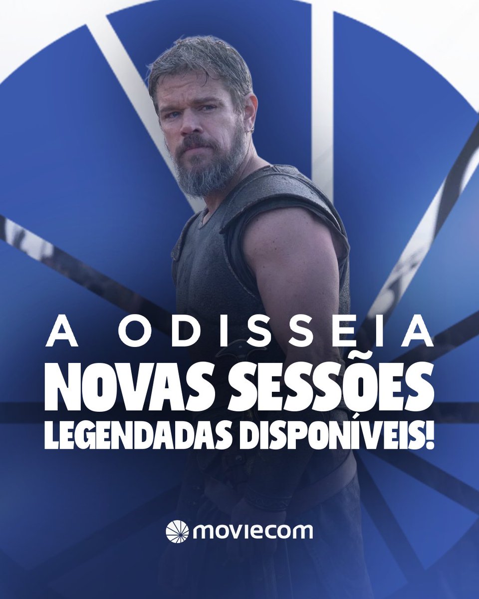 moviecom's tweet photo. Vivencie A Odisseia, de Christopher Nolan, nas salas da Moviecom. Novas SESSÕES LEGENDADAS já disponíveis! Garanta seu ingresso no site/app. ❤️

*Confira a programação da Moviecom da sua cidade.

#AOdisseia #Odisseia #ChristopherNolan #Cinema #AOdisseiaFilme https://t.co/ASyRcGtqwd
