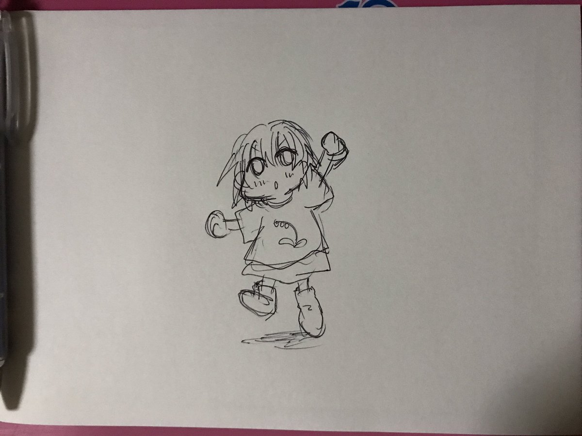 herebluehalf's tweet photo. これは踊る幼女ほたるちゃんの落書き。 https://t.co/ZQah2jM7Cl