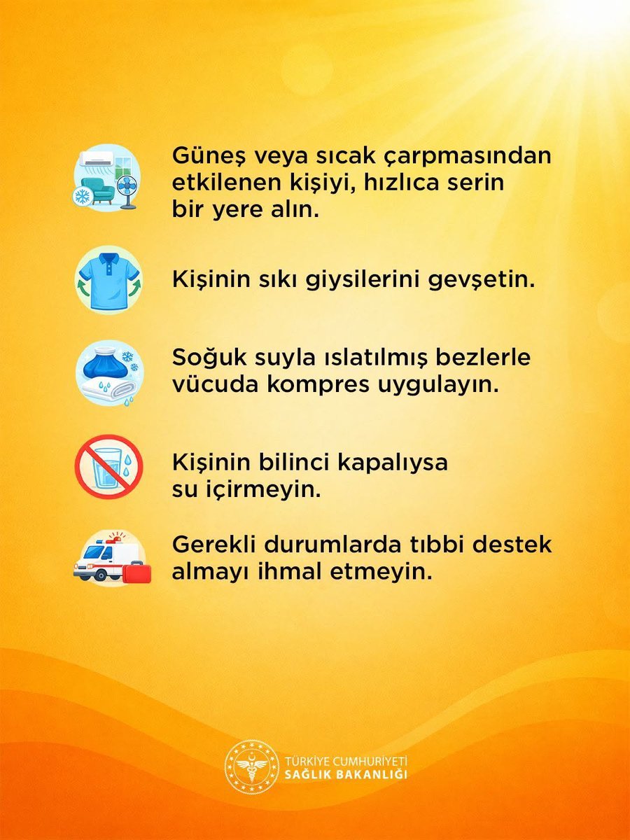 DagkapiDH's tweet photo. 🔴 Sıcak Çarpmasına İlk Yardım Rehberi 👇 https://t.co/KsrDk27B3p