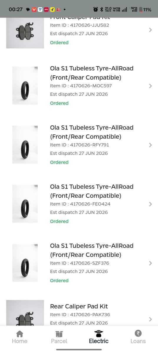 vansh_center's tweet photo. Ola nihayati besharm COMPONY walo maine accesories ka order Kiya hai 16/06/26 ko aaj 22/07/27 tak mera order nahi aaya hai bahut mail kiye bahut baar customer care number par call Kiya par sab ke sab besharm hai halaki employ ki galti nahi galti to malik ki hai
@OlaEV_Support https://t.co/NJWu6BbQRm