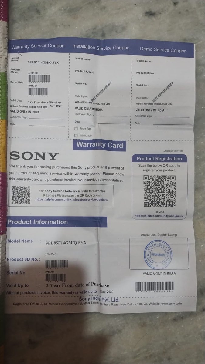 KoreNaresh1308's tweet photo. @sony_india  @SonyElectronics @SonySupportUSA
@SonyIndia I am disappointed with the service at the Chikkadpally Service Center. My lens is only 8 months old and still under warranty. The focus ring is not working properly, but I am being asked to pay for the repair.   resolve it. https://t.co/qSiejX1FN2