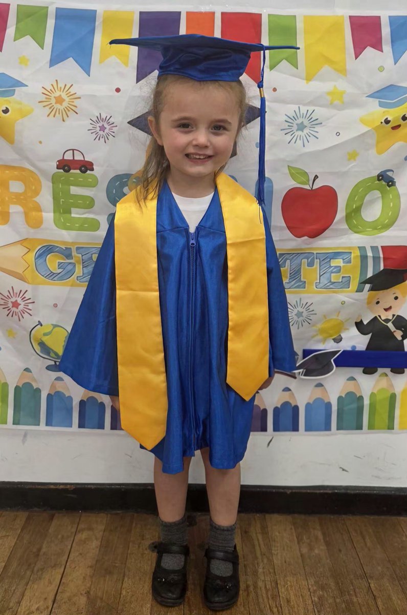 TashMoloney's tweet photo. Proud parents moment as Sofia had her Nursery Graduation ahead of her moving to Reception from September. She has grown massively over the last year. Massive thank you to Mrs Chambers and Mrs Hewson who have had been a huge part of her early educational journey 👨‍🎓🩷 xxx https://t.co/4JWArBccFQ