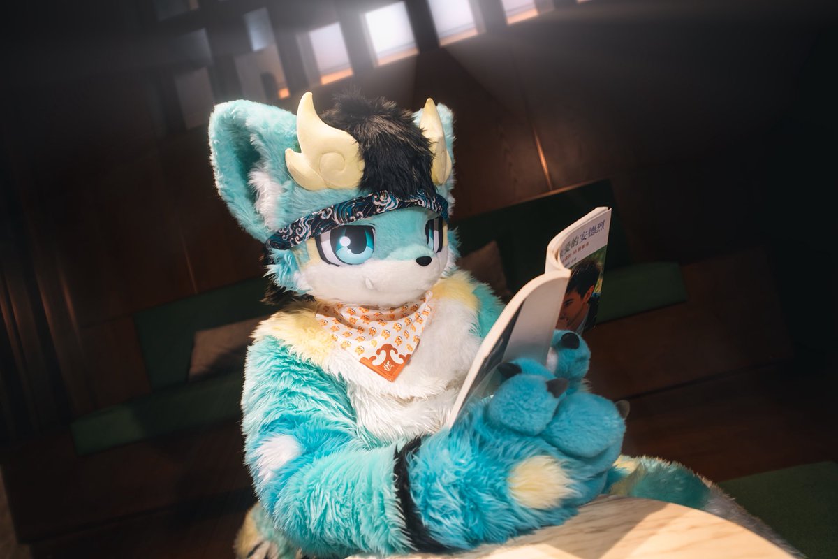 hanyuMeow's tweet photo. #Fursuitseveryday #furry 
书中自有颜如玉，书中自有黄金屋
📷：@文涟
🪡：@furmony https://t.co/FBwSlANBGh