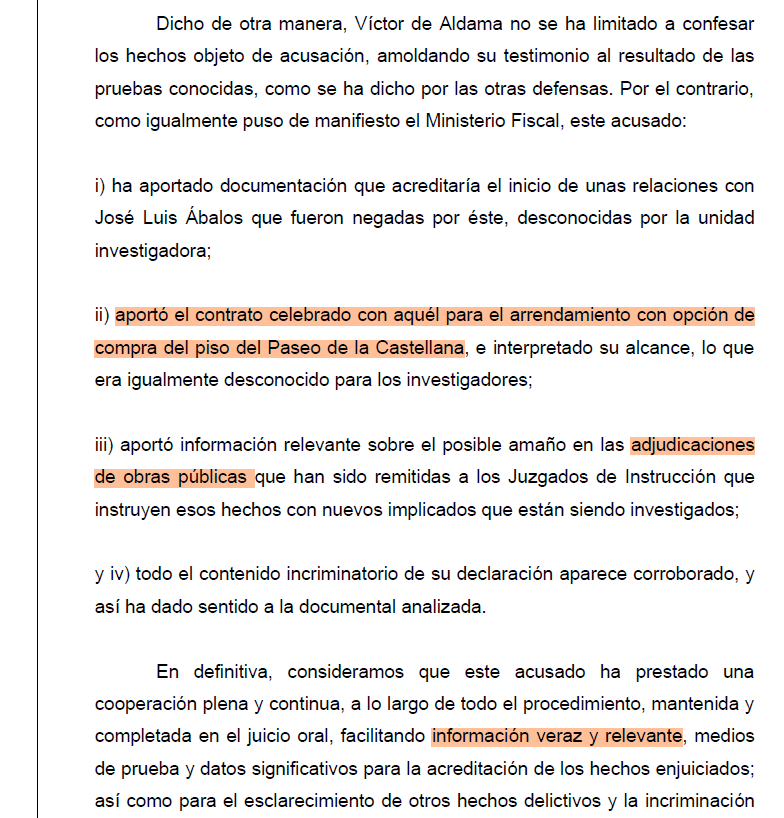 moberher's tweet photo. En la causa de Ábalos a Aldama se le ha concedido la atenuación muy cualificada por aportar tan solo un contrato. Ha mentido claramente en el juicio (diciendo que Sánchez era el 1 o que Koldo llamaba a Sánchez), pero el tribunal sentencia su veracidad. Así está la justicia. https://t.co/s9xeUhNPEX