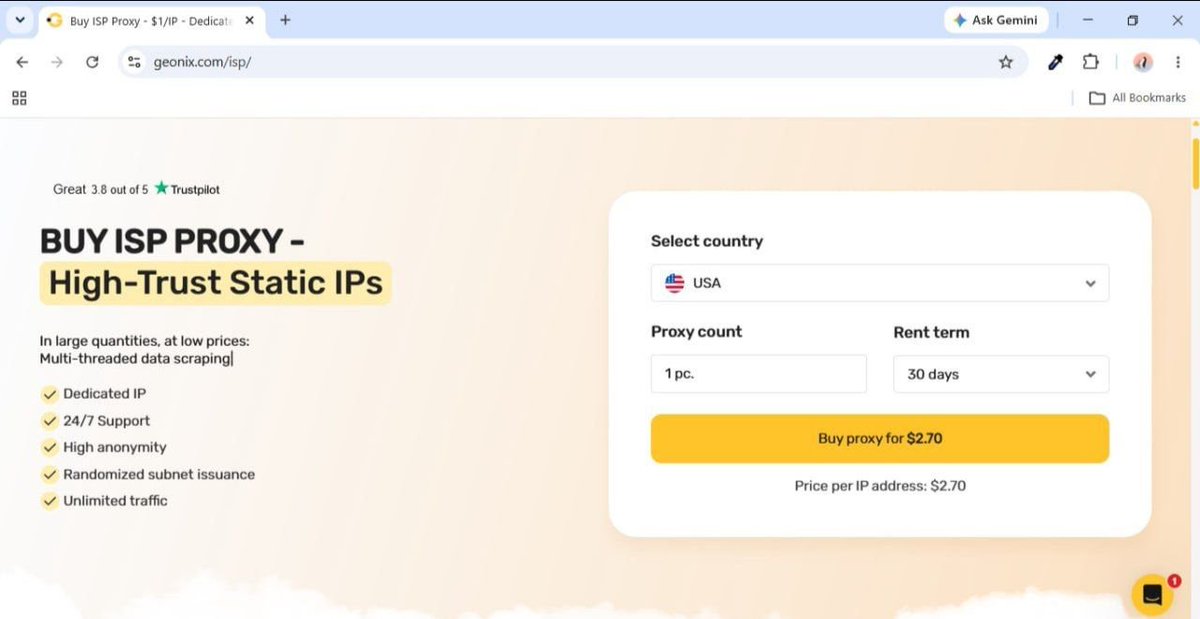 Onlgig's tweet photo. How to Buy a Static IP from Geonix Proxy and Connect It to Your Laptop and Smartphone.

Thread 🧵 https://t.co/k65VrhMbQC