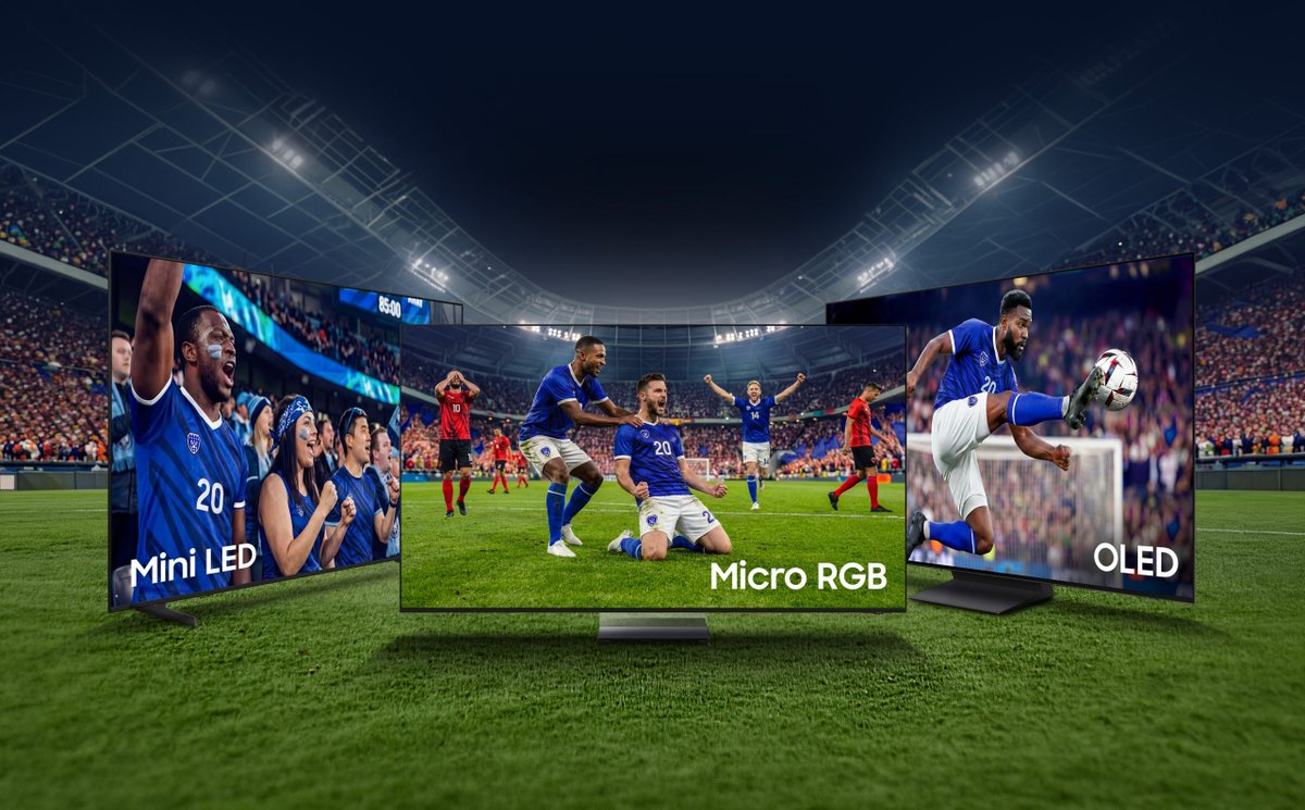 osoroKE's tweet photo. The 2026 Samsung lineup features the only TVs with AI Soccer Mode to make every match feel bigger, sharper and more immersive, like you’re right there in the stadium.

#BringTheGameHome
#MoreWithSamsung 
#WhySamsung https://t.co/aUat8XfzP7