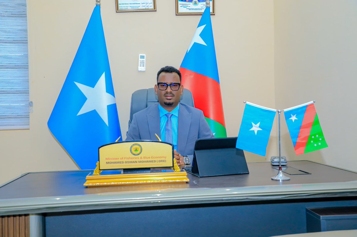Ore_Osman1's tweet photo. Excited to officially take over the leadership and assume responsibilities as the Minister of Fisheries and Blue Economy of South West State from my predecessor, Hon. Abdifatah, during today’s handover ceremony.

This marks the beginning of a new chapter in advancing the fisheries and blue economy sector in South West State of Somalia. My priorities will focus on promoting sustainable fisheries, strengthen marine conservation and biodiversity, enhance food security, create employment opportunities, and empower our coastal communities through inclusive and sustainable fisheries development.

I look forward to working closely with government institutions, development partners, the private sector, fishing communities, and all stakeholders to unlock the immense potential of our marine resources and deliver meaningful, lasting impact for the people of South West State.

#sustainablefisheries #Marineprotection #BlueEconomy