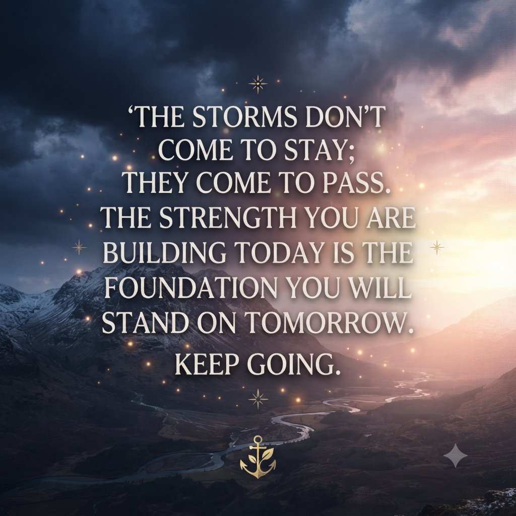 MakeMoneyInHrs's tweet photo. The storms don't come to stay; they come to pass. The strength you are building today is the foundation you will stand on tomorrow. Keep going. ⚓️✨

#Motivation #Resilience #KeepGoing #Mindset #Foundation #Strength https://t.co/ni46TM1awL