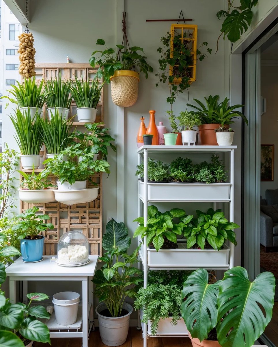 liya_we's tweet photo. Just finished this cute macramé plant hanger from spare yarn—no fancy tools needed, 10/10 for sprucing up my small balcony! https://t.co/v1aQZ2ET4D