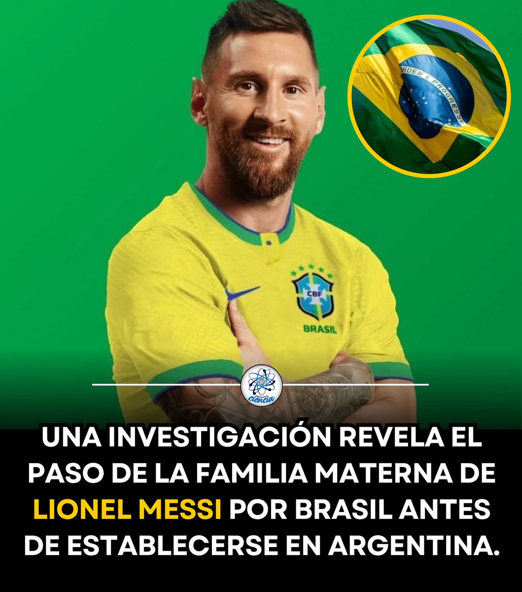 EnsedeCiencia's tweet photo. 🧬🇮🇹🇧🇷🇦🇷 La historia familiar de Lionel Messi guarda un capítulo poco conocido. Una investigación del genealogista italiano Fiorenzo Santini concluyó que la rama materna del astro argentino vivió en Ribeirão Preto, Brasil, antes de establecerse definitivamente en Argentina.

Durante ese paso por Brasil, el apellido familiar Coccettini habría evolucionado hasta convertirse en Cuccittini, el apellido materno con el que hoy se identifica a la familia de Messi.

Un detalle histórico que muestra cómo los movimientos migratorios también forman parte de la historia de una de las mayores leyendas del fútbol. ⚽