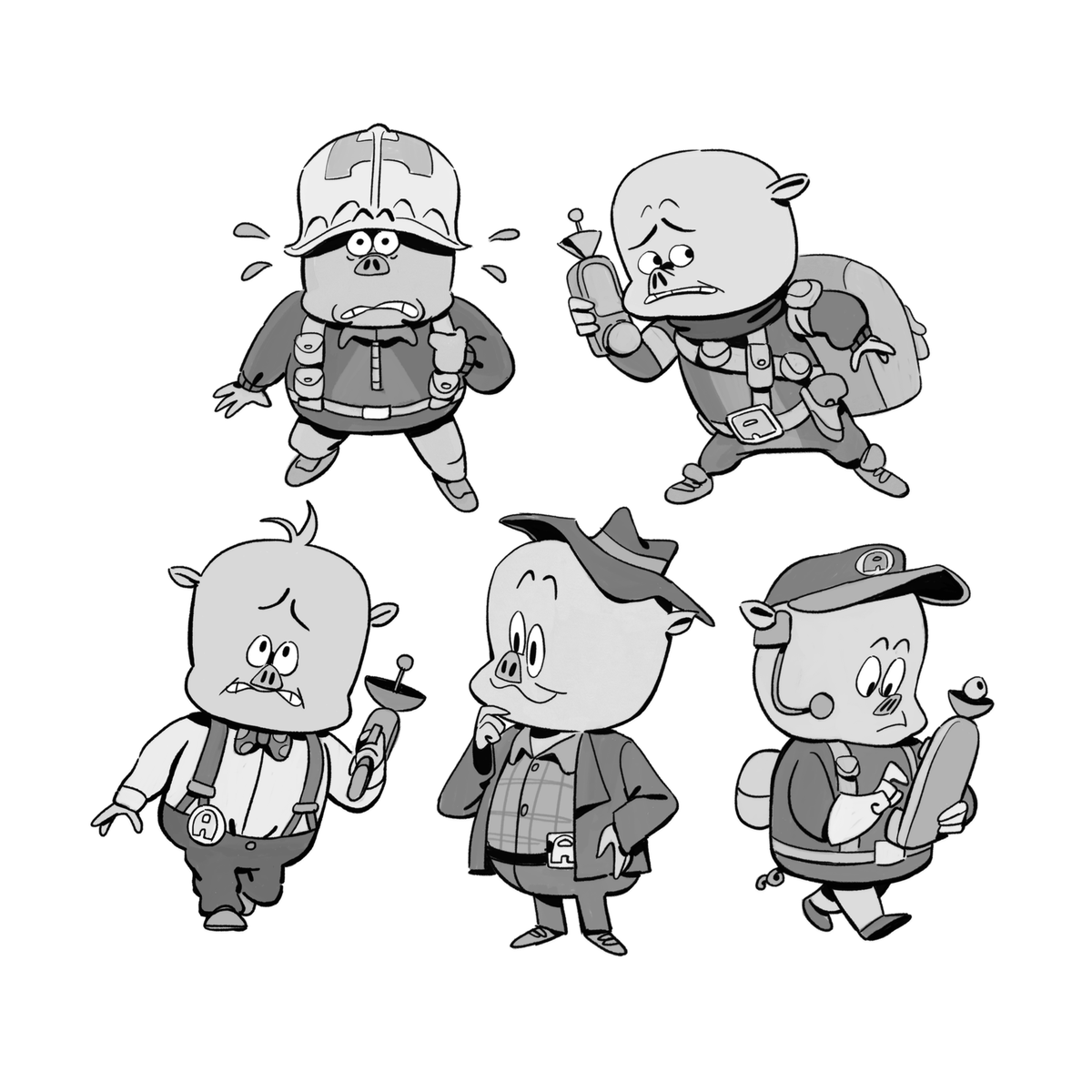 RemusBuznea's tweet photo. Since the cat's out of the bag, here's some of the design work Kiki and I did for the ACME Looney Tunes series that sadly didn't get picked up. https://t.co/8i6QFPf2j3