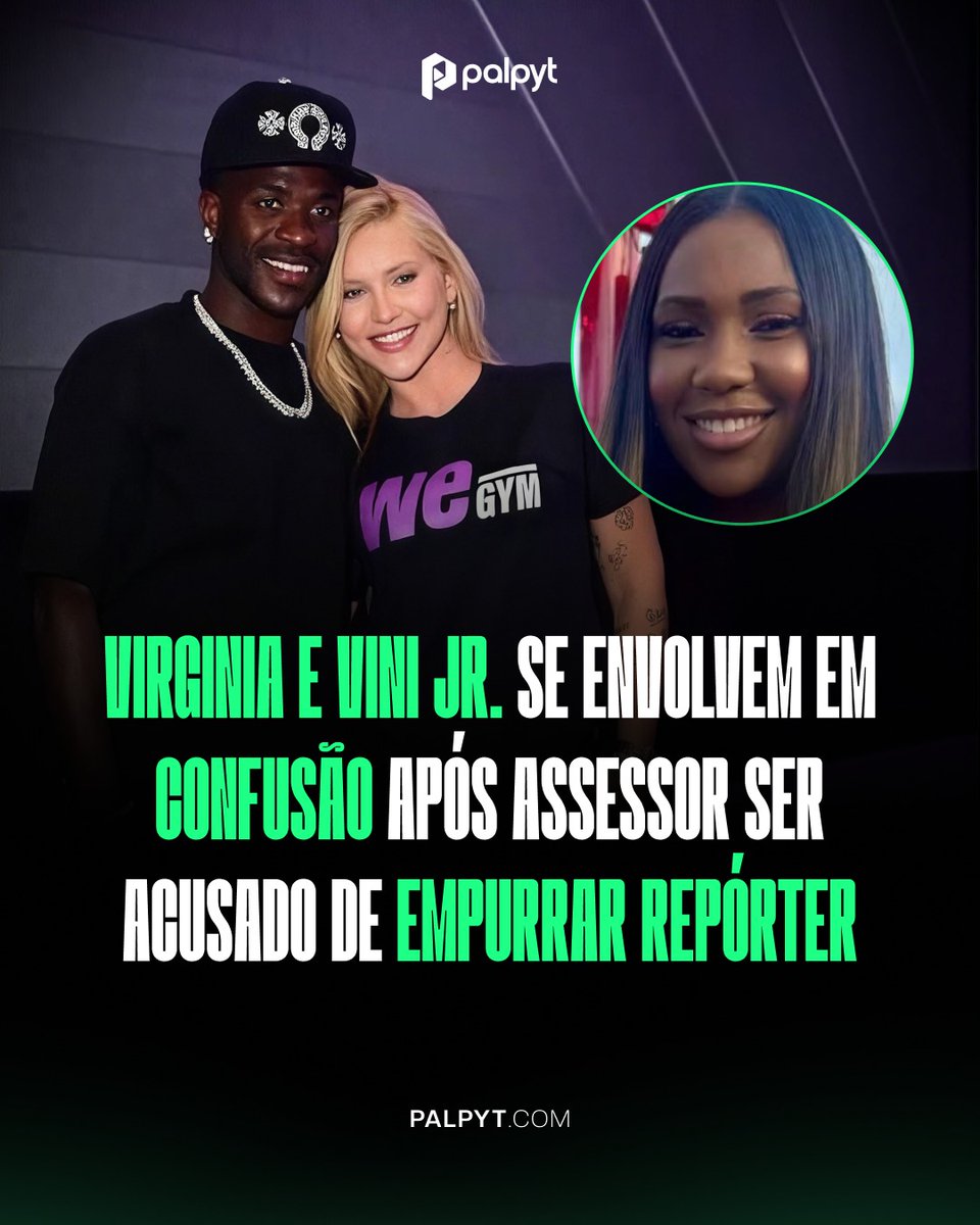 palpytbr's tweet photo. Virginia Fonseca e Vini Jr. se envolvem em confusão após jornalista relatar empurrão de assessor

O episódio aconteceu durante um passeio na Praia da Reserva, no Rio de Janeiro. A jornalista Katharine Alves afirmou que foi empurrada por um integrante da equipe do atacante ao tentar abordar o casal durante a saída do local.

Vídeos que circulam nas redes sociais mostram o momento em que a repórter reclama da atitude e diz: "Não encosta em mim". Segundo ela, o profissional teria usado o braço para impedir sua aproximação enquanto os dois deixavam a praia acompanhados pela equipe de segurança.

A situação rapidamente repercutiu nas redes sociais e dividiu opiniões. Enquanto parte dos internautas defendeu o direito à privacidade do casal, outros criticaram a postura da equipe responsável pela segurança.

Até o momento, nem Virginia Fonseca, nem Vinícius Júnior, nem a equipe do jogador se pronunciaram oficialmente sobre o caso.

Fonte: O Dia e Portal LeoDias.

#palpyt #virginia #vinijr #celebridades #futebol