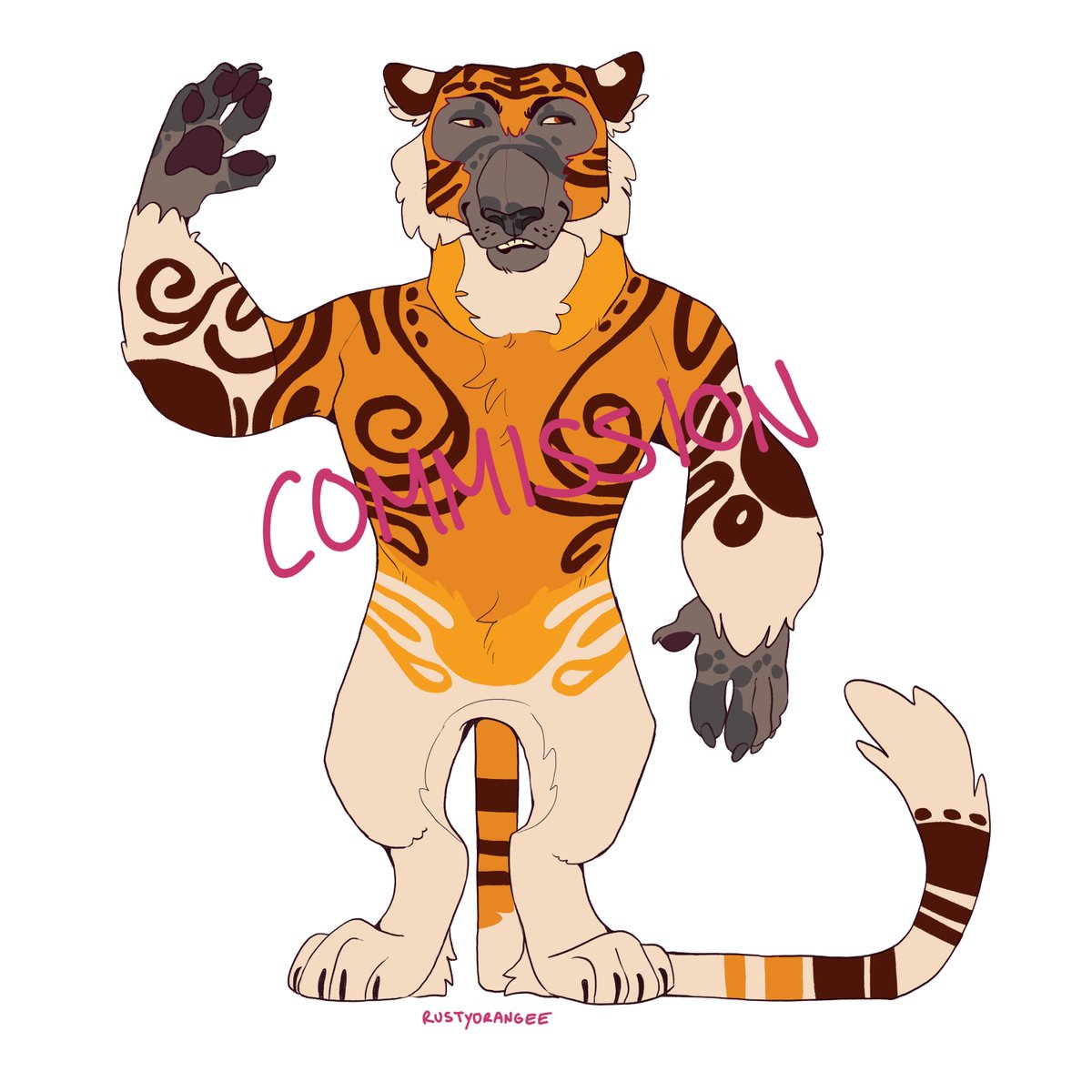 RustyOrangee's tweet photo. tiger design commission https://t.co/Vw8MmaaLMJ