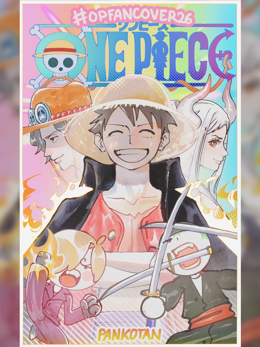 pank0tan's tweet photo. Happy #onepieceday 🏴‍☠️💕
#opfancover26 https://t.co/vuRXHr67V0