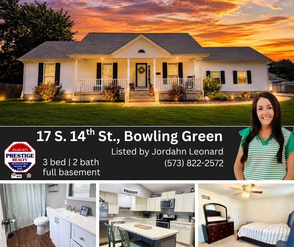 PrestigeHanMO's tweet photo. 📷 NEW LISTING
📷17 S. 14th St., Bowling Green, MO
$319,000
--------------------
📷 For more information: Jordahn Leonard, 573-822-2572
#realestate #JustListed #bowlinggreenmo https://t.co/MnP9nCtAu6