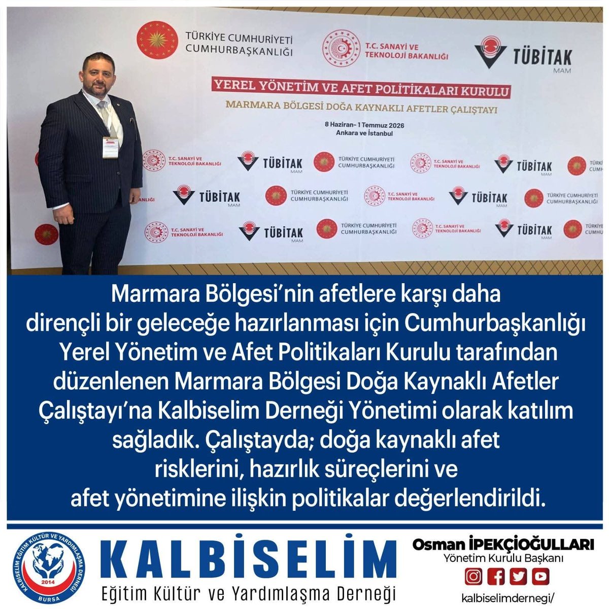 Kalbiselim16's tweet photo. T.C. Cumhurbaşkanlığı  YEREL YÖNETİM VE ve AFET POLİTİKALARİ ÇALIŞTAYI https://t.co/0EWiqcgids