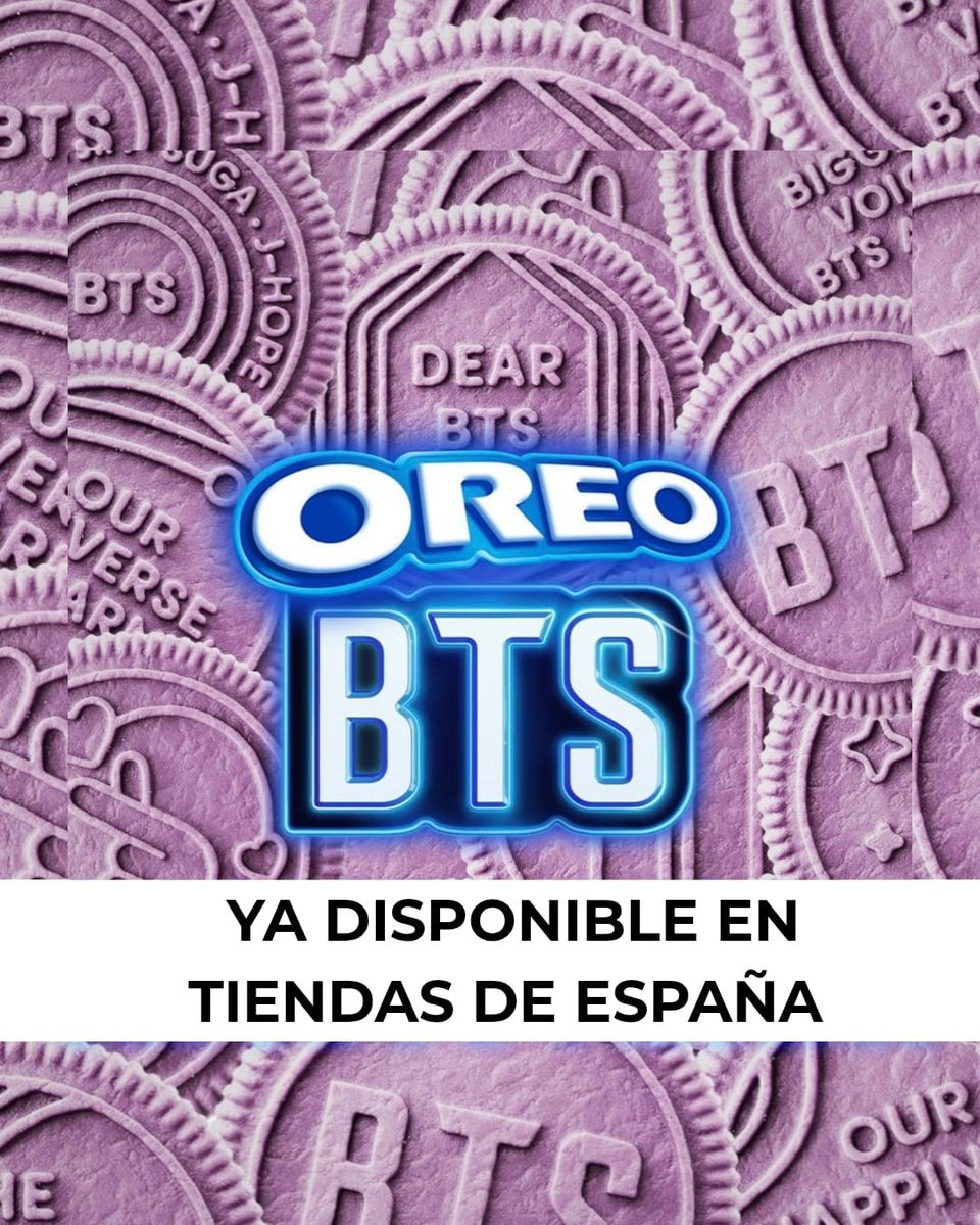 borabts_spain's tweet photo. BTS x OREO 💜💙

Ya disponible en tiendas de España! 🇪🇸

Supermercados (de momento que hayamos visto): 

📍Consum

*Iremos actualizando la lista 💜

En teoría estarían en más supermercados este agosto.

#bts #BTSARMY #btsxoreo #oreo #bangtan https://t.co/eYdLMAoc3F