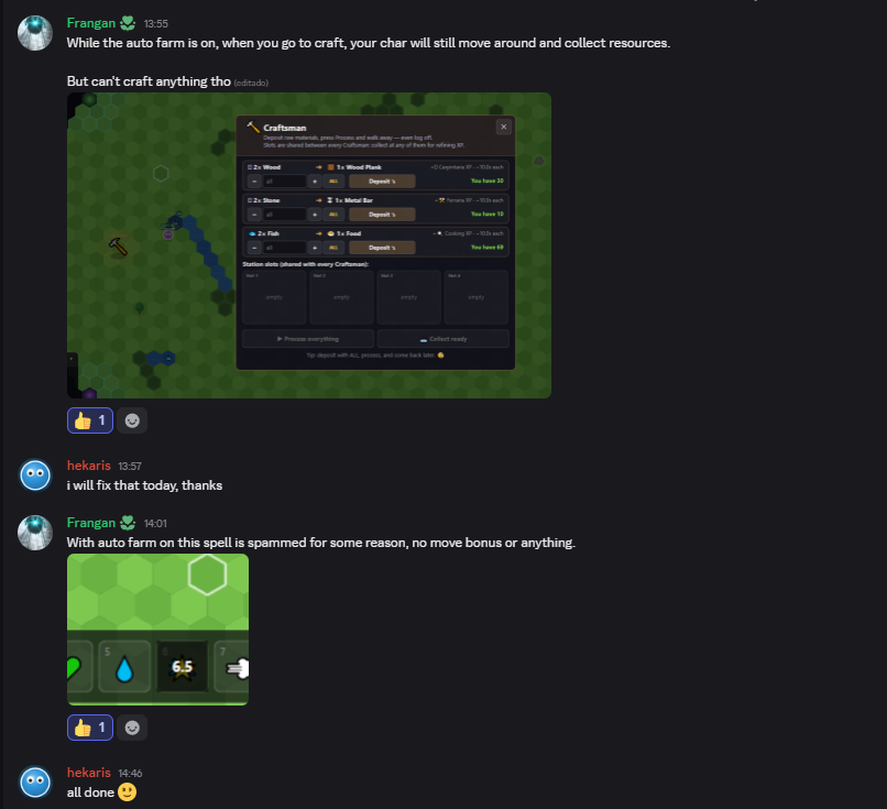 hekarisgame's tweet photo. 🐛 First community bug report just came in on Discord =)

This is exactly what Beta Season 0 is for. Keep them coming 👇

https://t.co/Dj0Cv1DEJr

#Solana #GameFi #Web3Gaming #solanagame https://t.co/75PaOFNdcP