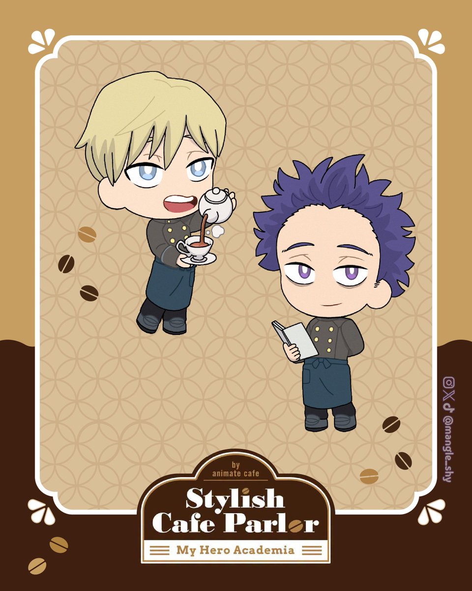 mangle_not_shy's tweet photo. Monoshin in cafe collab!! 💜☕️💛
#monoshin #monoma #shinso https://t.co/1VR3kcnFlc