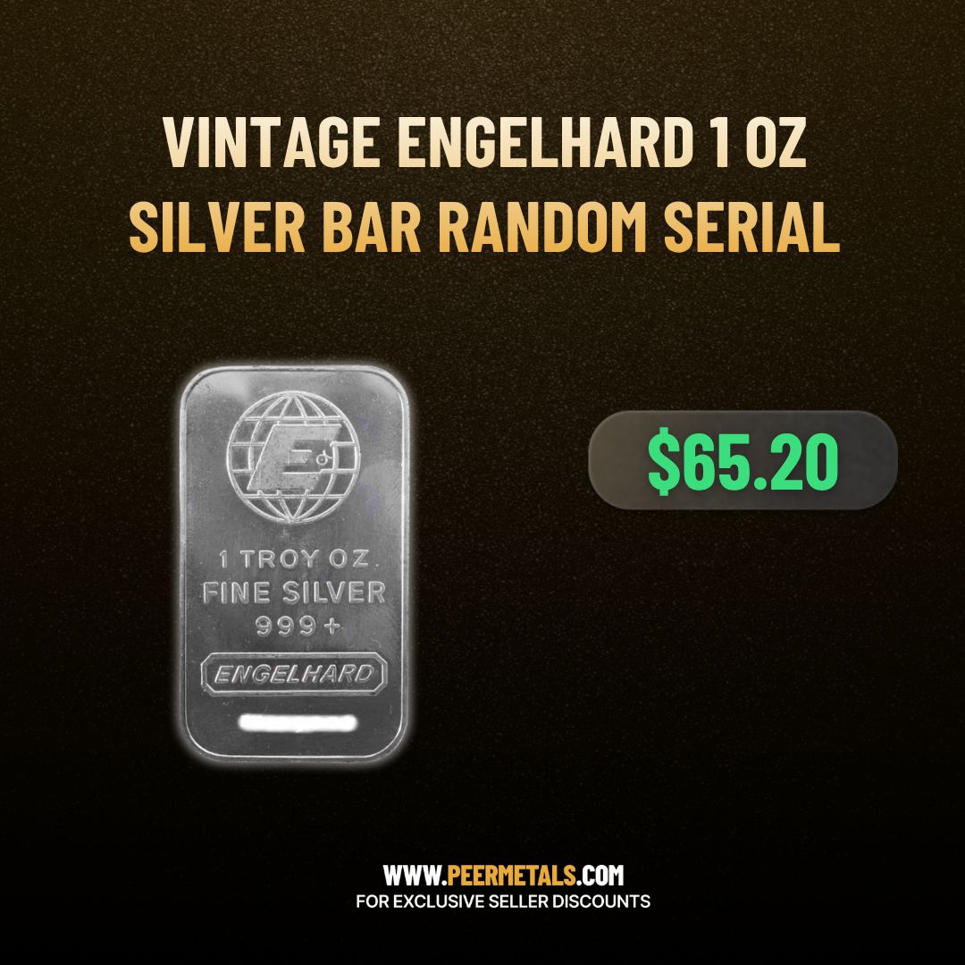 peer_metals's tweet photo. Vintage Engelhard Silver Bar - Won't Last Long
Engelhard: $65.20
β Real .999 silver, not plated junk
β Vintage, MS/slight blemish
β Iconic globe logo, random serial
β Ships within 2 days
#SilverBars #VintageSilver #SilverBullion #StackSilver #PreciousMetals https://t.co/VsOtXl0k6W