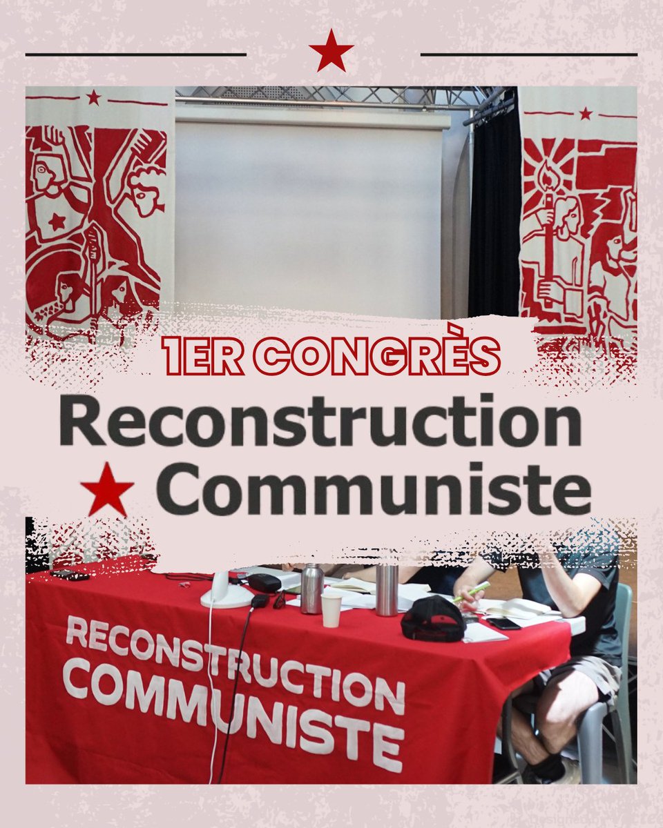 ReCommuniste's tweet photo. 🚩 Notre premier congrès a eu lieu !

Après 7 ans d'existence, nous nous sommes réunis pour le premier congrès de Reconstruction Communiste, durant trois jours de travaux majeurs pour notre organisation ⬇️ https://t.co/NTN3yI3pcy