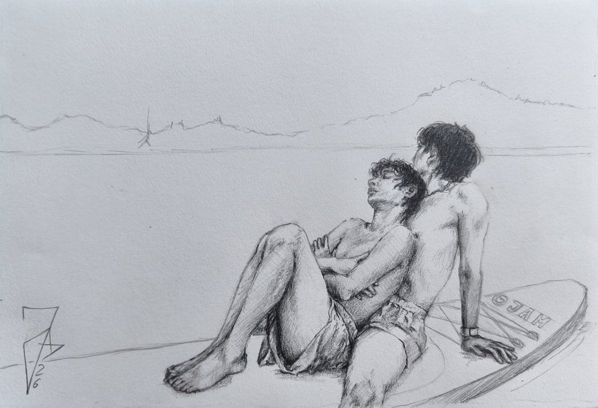 dropsdem's tweet photo. A core part of OffGun history 

pencil on paper, a gift for @OGonly80m  
(it was soo nice to meet you again 💚)
#offgun #ออฟกัน https://t.co/Oqbtp8PnCl