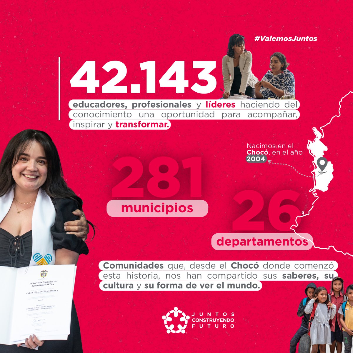 CJCForg's tweet photo. ❤️22 años de aprendizajes, encuentros y motivos para seguir. 
⬇️Desliza el carrusel

#Colombia #Miércoles #Chocó #ValemosJuntos https://t.co/4bcRE5wqLJ