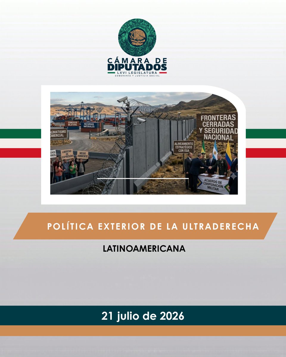 Mx_Diputados's tweet photo. 🌎 Seguridad, comercio y migración son algunos de los ejes que marcan la política exterior en América Latina.

Conoce el análisis del Observatorio Legislativo de Asuntos Globales sobre las posturas y acciones de los gobiernos de Argentina, Chile y El Salvador, así como las propuestas del próximo gobierno de Colombia.

Nota: https://t.co/pyzN86ajET