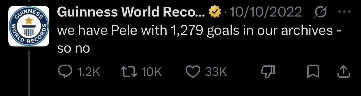 Debbybruno3's tweet photo. “497 players have won the World Cup, no player has scored 900 and something something goals”

Your explanation go long gan 😂 https://t.co/qbgDroHoBP