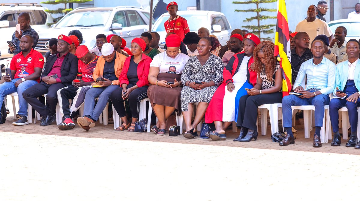 Nupsch's tweet photo. Today, NUP leaders gathered at the  Headquarters in Kavule to celebrate the six-year anniversary of the @NUP_Ug 
#6YearsOfNUP https://t.co/x1rHLUVOz3