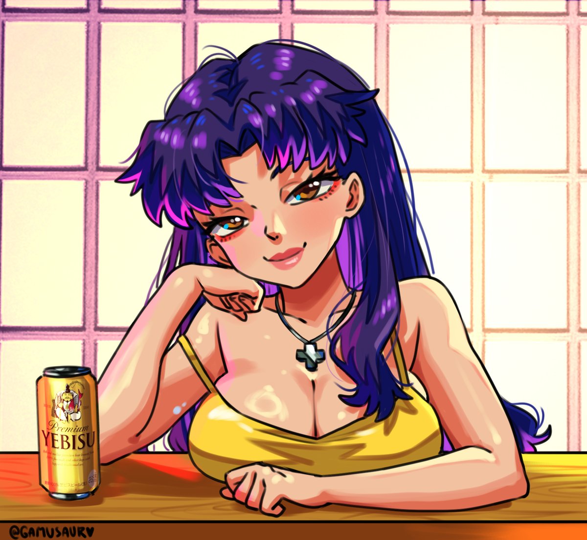 Gamusaur's tweet photo. Misato 💜 https://t.co/9yz8x79BUt